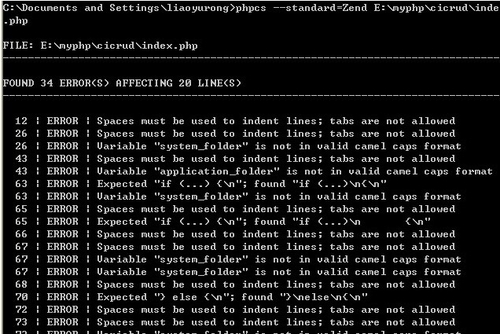 PHP CodeSniffer